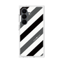 プレミアムスクエアケース［ Big Stripe - Black × Gray ］