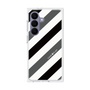 プレミアムスクエアケース［ Big Stripe - Black × Gray ］