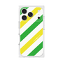 プレミアムスクエアケース［ Big Stripe - Green × Yellow ］