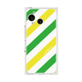 プレミアムスクエアケース［ Big Stripe - Green × Yellow ］
