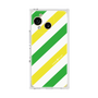 プレミアムスクエアケース［ Big Stripe - Green × Yellow ］