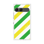 プレミアムスクエアケース［ Big Stripe - Green × Yellow ］