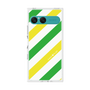 プレミアムスクエアケース［ Big Stripe - Green × Yellow ］