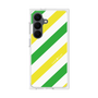 プレミアムスクエアケース［ Big Stripe - Green × Yellow ］