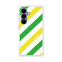 プレミアムスクエアケース［ Big Stripe - Green × Yellow ］