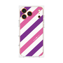 プレミアムスクエアケース［ Big Stripe - Purple × Pink ］