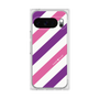 プレミアムスクエアケース［ Big Stripe - Purple × Pink ］