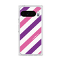 プレミアムスクエアケース［ Big Stripe - Purple × Pink ］