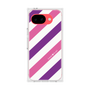 プレミアムスクエアケース［ Big Stripe - Purple × Pink ］