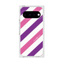 プレミアムスクエアケース［ Big Stripe - Purple × Pink ］
