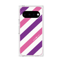 プレミアムスクエアケース［ Big Stripe - Purple × Pink ］