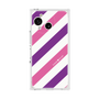 プレミアムスクエアケース［ Big Stripe - Purple × Pink ］