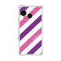 プレミアムスクエアケース［ Big Stripe - Purple × Pink ］