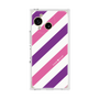 プレミアムスクエアケース［ Big Stripe - Purple × Pink ］
