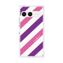 プレミアムスクエアケース［ Big Stripe - Purple × Pink ］