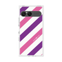 プレミアムスクエアケース［ Big Stripe - Purple × Pink ］