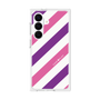 プレミアムスクエアケース［ Big Stripe - Purple × Pink ］