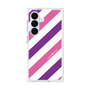 プレミアムスクエアケース［ Big Stripe - Purple × Pink ］