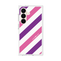 プレミアムスクエアケース［ Big Stripe - Purple × Pink ］