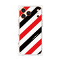 プレミアムスクエアケース［ Big Stripe - Red × Black ］