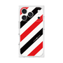 プレミアムスクエアケース［ Big Stripe - Red × Black ］