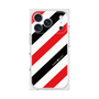 プレミアムスクエアケース［ Big Stripe - Red × Black ］
