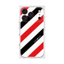 プレミアムスクエアケース［ Big Stripe - Red × Black ］