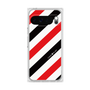 プレミアムスクエアケース［ Big Stripe - Red × Black ］