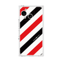 プレミアムスクエアケース［ Big Stripe - Red × Black ］