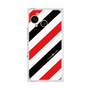 プレミアムスクエアケース［ Big Stripe - Red × Black ］