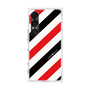 プレミアムスクエアケース［ Big Stripe - Red × Black ］