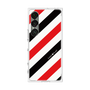 プレミアムスクエアケース［ Big Stripe - Red × Black ］