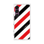 プレミアムスクエアケース［ Big Stripe - Red × Black ］