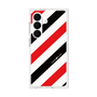 プレミアムスクエアケース［ Big Stripe - Red × Black ］