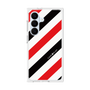 プレミアムスクエアケース［ Big Stripe - Red × Black ］