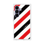 プレミアムスクエアケース［ Big Stripe - Red × Black ］