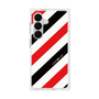 プレミアムスクエアケース［ Big Stripe - Red × Black ］