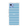 プレミアムスクエアケース［ Small Border - Blue ］