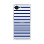 プレミアムスクエアケース［ Small Border - Navy ］