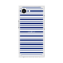 プレミアムスクエアケース［ Small Border - Navy ］