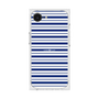 プレミアムスクエアケース［ Small Border - Navy ］