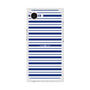 プレミアムスクエアケース［ Small Border - Navy ］