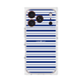 プレミアムスクエアケース［ Small Border - Navy ］