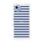 プレミアムスクエアケース［ Small Border - Navy ］