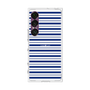 プレミアムスクエアケース［ Small Border - Navy ］