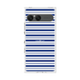 プレミアムスクエアケース［ Small Border - Navy ］