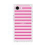 プレミアムスクエアケース［ Small Border - Pink ］
