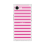 プレミアムスクエアケース［ Small Border - Pink ］
