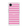プレミアムスクエアケース［ Small Border - Pink ］