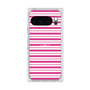 プレミアムスクエアケース［ Small Border - Pink ］